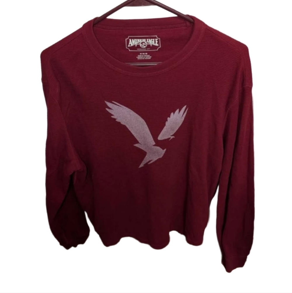 Men's American Eagle Outfitters Burgundy Crew Neck Tee